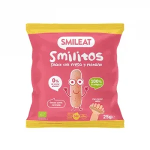Gusanitos con Fresa y Plátano Ecológicos Smileat sin Gluten 25 G.