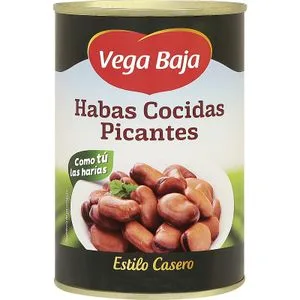 Vega Baja Habas Cocidas Picantes en Conserva, 200 G.