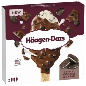 Helado Bombón Crunchy Cookies & Cream Häagen-dazs 3 Uds.