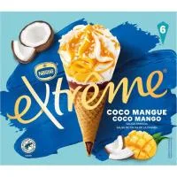 Helado Cono de Coco y Mango Extreme, Pack 6x110 Ml