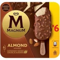Helado de Almendras Magnum, 6 Uds, Caja 492 G