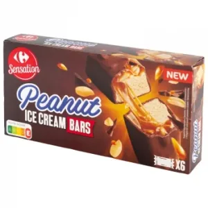 Helado de Barrita de Cacahuete con Cobertura de Chocolate con Leche Carrefour Sensation 6 Uds.