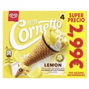 Helado de Limón Cornetto 4 Ud.