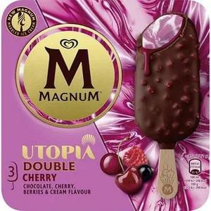 Helado Double Cherry Utopía de Chocolate, Cerezas y Frutos Rojos 3 Unidades Magnum