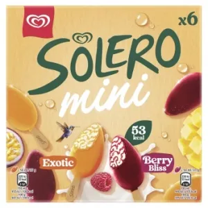Helado Mini Bombón Exotic & Berries Solero Solero Frigo sin Gluten 6 Ud.