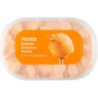 Helado Sorbete de Mandarina Eroski, Tarrina 1 Litro