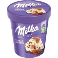 Helado Vainilla-chocolate Milka, Tarrina 425 Ml