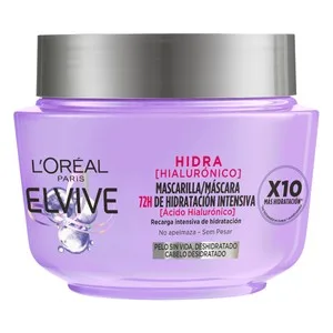 Elvive Hidra Hialurónico Mascarilla Capilar Hidratante hasta 72 Horas con Ácido Hialurónico, para Cabello Deshidratado 300 Ml. 310 ML
