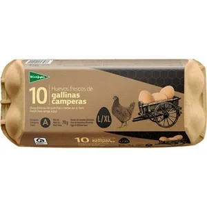 Huevos Camperos Categoría a Clase L-xl  el Corte Ingles 10 Unidades