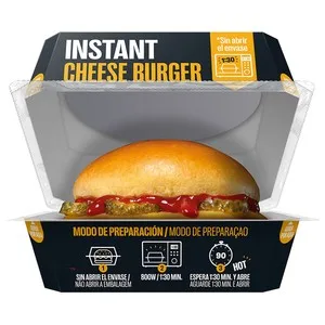 Brooklyn Town Instant Cheese Burger con un 92% Carne de Vacuno 210 G.
