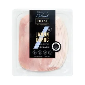 Frial Jamón Cocido Duroc de Categoria Extra, Cortado en Lonchas Finas Frial 100 G.