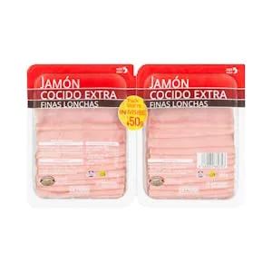 Jamón Cocido Extra Hacendado Finas Lonchas 0.45 KG