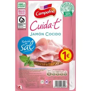 Jamón Cocido Lonchas Cuida-t Red.sal 65 Gr