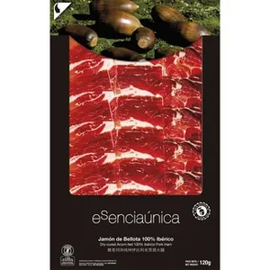 Jamón de Bellota 100% Ibérico en Lonchas sin Gluten  Esenciaunica 120 G