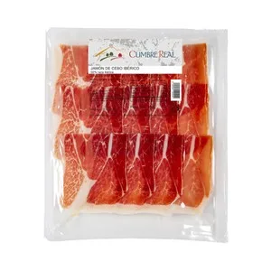 Cumbre Real Jamón de Cebo Ibérico (50% Raza Ibérica) Cortado en Lonchas 100 G.