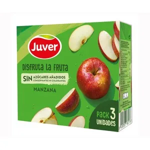 Juver Disfruta Néctar de Manzana, sin Azúcares Añadidos Brick 3 Uds X 20 Cl. 600 ML