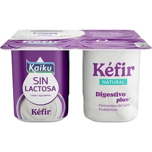 Kéfir Natural sin Lactosa Digestivo Plus Pack 4 Kaiku