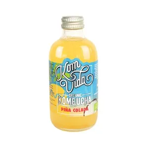 Komvida Kombucha (bebida a Partir de Té) Ecológica de Piña Colada 250 Ml.
