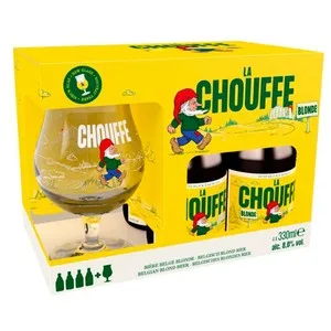 LA Chouffe Lote de Cervezas 4x33 Cl + Copa. 132 CL