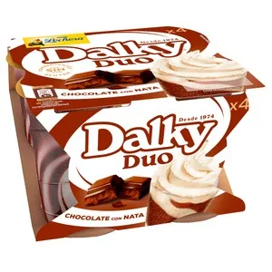 LA Lechera Copa de Chocolate y Nata de Nestlé la Lechera Dalky Pack de 4 Uds de 90 Gr 360 G