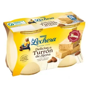 LA Lechera Postre Lácteo (delicias) con Sabor a Turrón la Lechera de Nestlé 2 X 125 G. 250 G