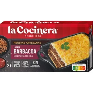 Lasaña Barbacoa 2 Raciones  la Cocinera Recetas Artesanas 500 G