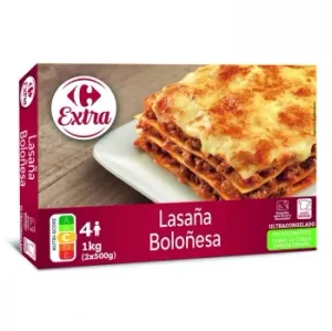 Lasaña Boloñesa Carrefour Pack de 2 Unidades de 500 G.