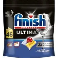 Lavavajillas Máquina Limón Finish Ultimate, Bolsa 46 Dosis