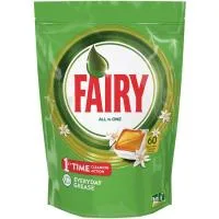 Lavavajillas Máquina S/ Fosfatos Naranja Fairy, Bolsa 60 Dosis
