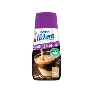 LA Lechera Leche Condensada Desnatada y sin Lactosa, Ideal para el Café, Nestlé la Lechera 450 G.
