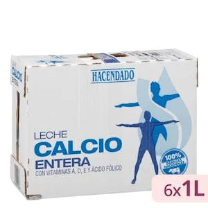 Leche Entera Calcio Hacendado 1 L