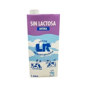L.r. Leche Entera de Vaca, sin Lactosa 6 X 1l. 6000 ML