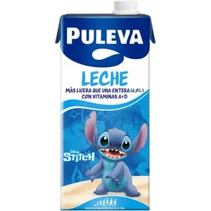 Leche Entera Disney Pixar Más Ligera que una Entera 2% Materia Grasa y Vitaminas a + D  Puleva 1 L