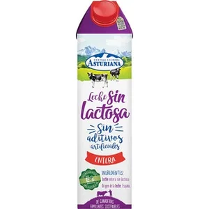 Leche Entera sin Lactosa 100% Ingredientes Naturales  Asturiana 1 L