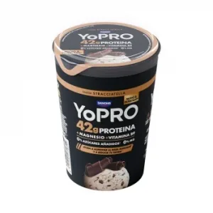 Leche Fermentada Desnatada con Virutas con Cacao Yopro Danone 450 G.