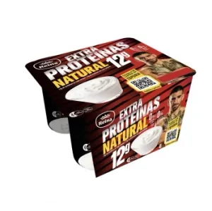 Leche Fermentada Natural Extra Proteínas Reina sin Gluten Pack de 4 Unidades de 120 G.
