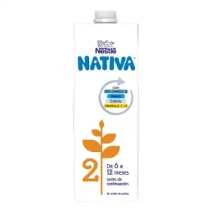 Leche Infantil de Continuación desde 6 Meses Líquida Nestlé Nativa 2 Brik 1 L.