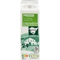 Leche Semidesnatada del País Vasco Eroski, Brik 1 Litro
