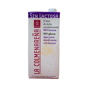 LA Colmenareña Leche Semidesnatada sin Lactosa y sin Gluten  1 L. 1000 ML