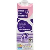 Leche Desnatada sin Lactosa Lacturale, Brik 1 Litro