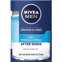 Loción After Shave 2en1 Nivea Men Protege&cuida, Frasco 100 Ml