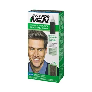 Just FOR MEN Loción Colorante para Hombre Tono H-30 Castaño Medio Just FOR MEN 30 Ml.