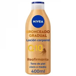 Loción Corporal Bronceadora Reafirmante Q10 Nivea 400 Ml.