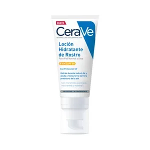 Cerave Loción Facial Hidratante sin Perfume, con FPS 50, para Pieles Normales a Secas 52 Ml.