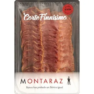 Lomo de Cebo de Campo Ibérico 50% Raza Ibérico Corte Finnísimo en Lonchas  Montaraz 80 G