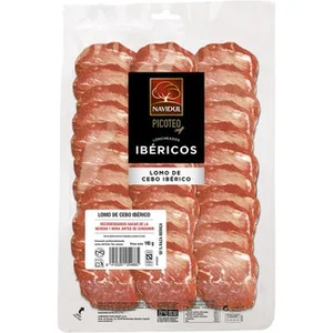 Lomo de Cebo Ibérico 50% Raza Ibérica en Lonchas sin Gluten  Navidul 110 G