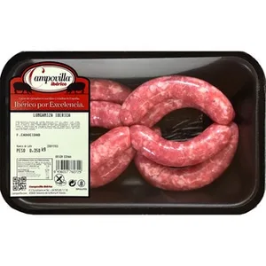 Longaniza Fresca Atada de Cerdo Ibérico sin Gluten Campovilla 350 G