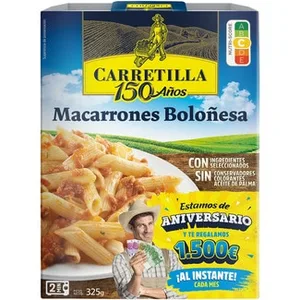 Carretilla Macarrones a la Boloñesa 325 G.