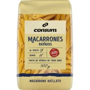 Macarrones Rayados Paquete 500 Gr