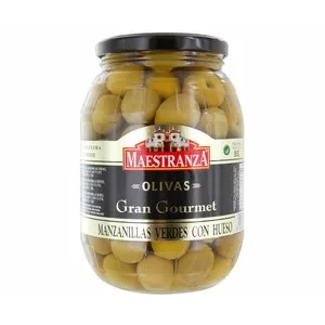 Maestranza Aceitunas Verdes Manzanilla con Hueso Bote de 600 G.